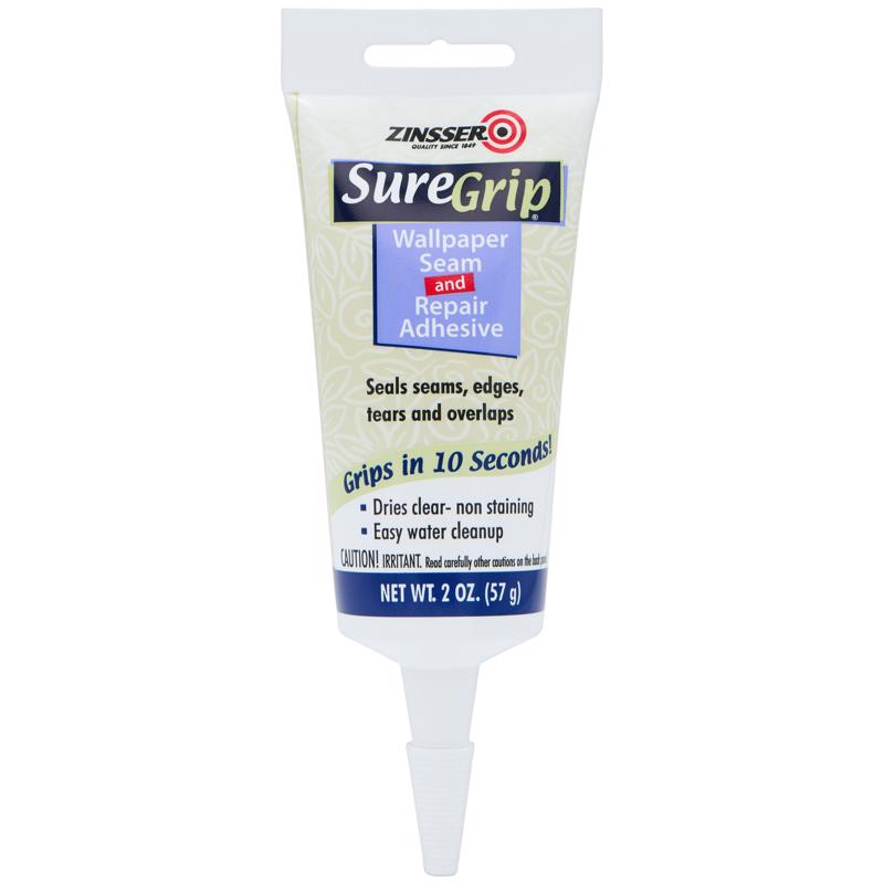 Zinsser SureGrip High Strength Clear Wallpaper Adhesive 2 oz, Pack of 12