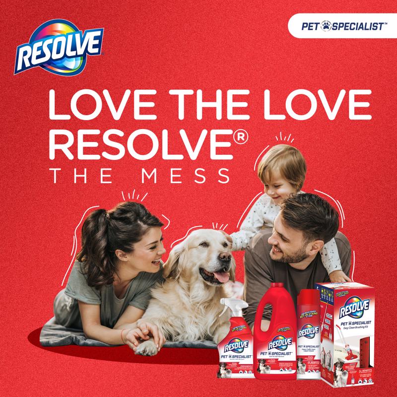 Resolve No Scent Pet Stain Carpet Cleaner 22 oz Foam, Pack of 6