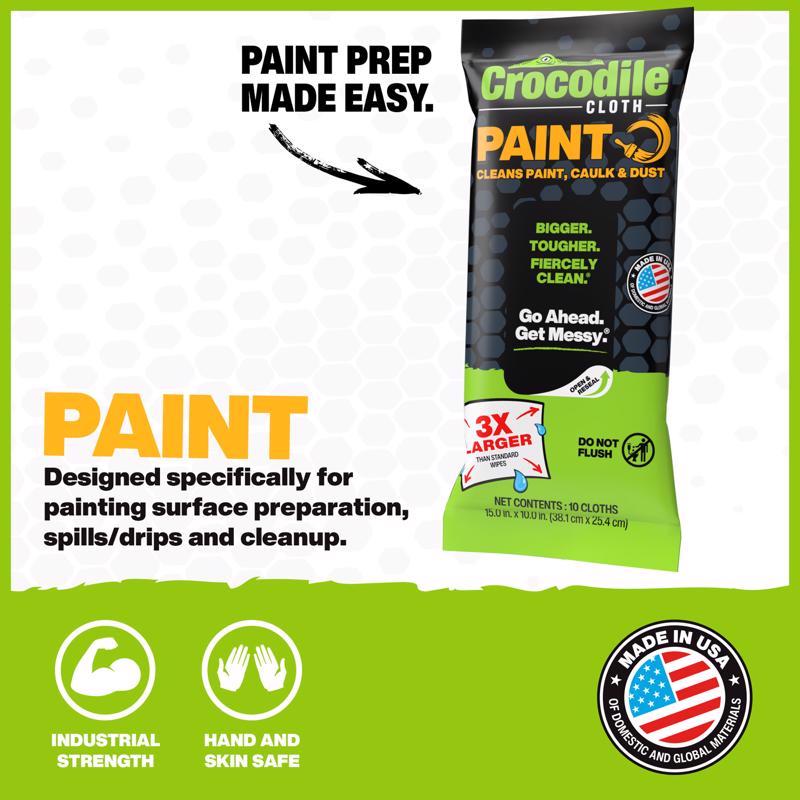 Crocodile Cloth Paint Cleaning Cloth 15 in. W X 10 in. L 10 wipes 10 pk