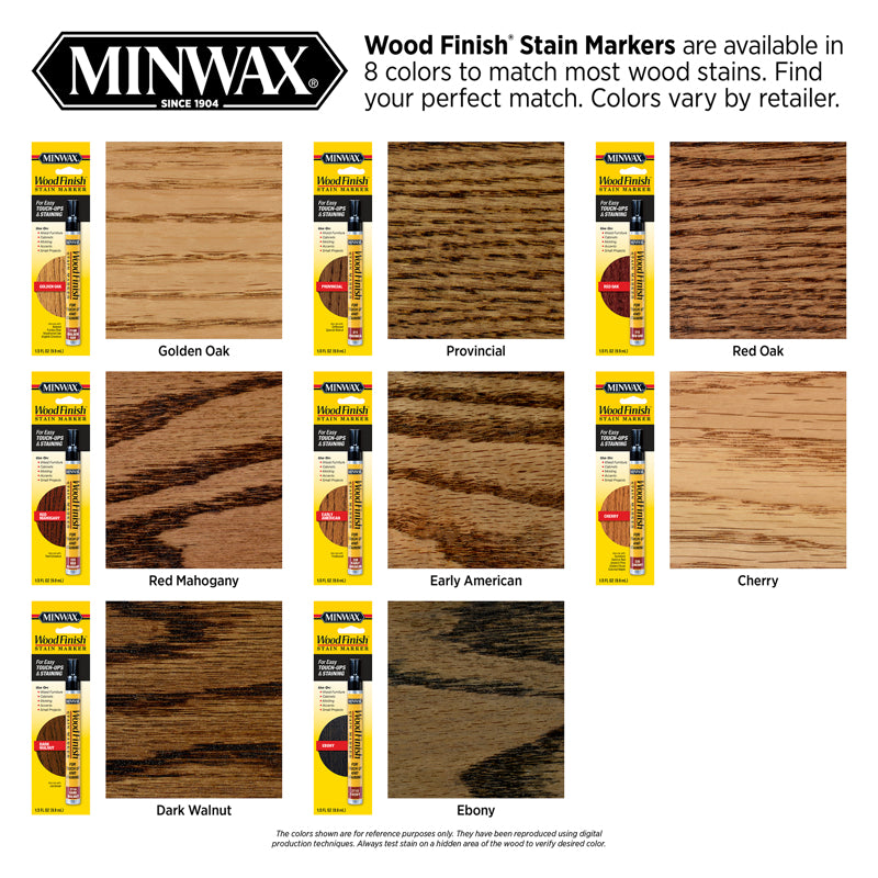 Minwax Wood Finish Stain Marker Semi-Transparent Red Oak Oil-Based Stain Marker 1/3 oz