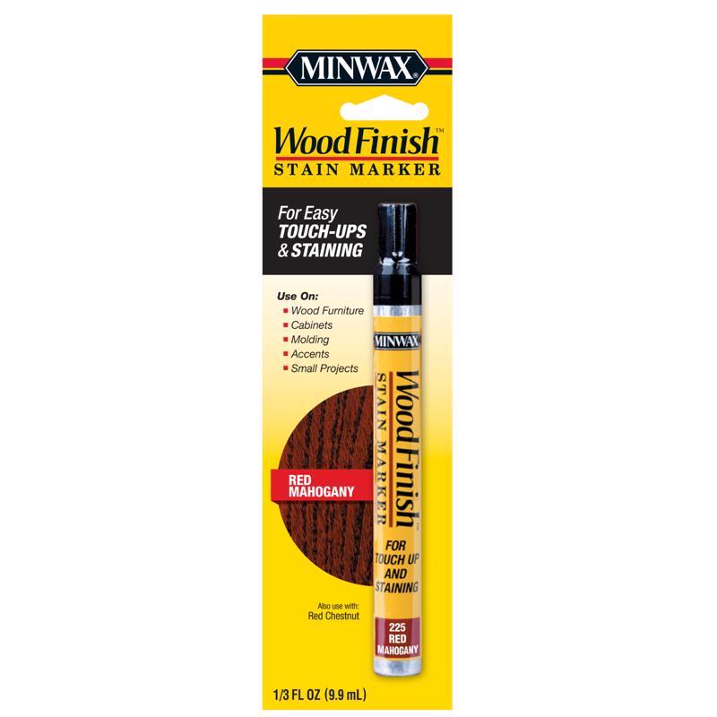 Minwax Wood Finish Stain Marker Semi-Transparent Red Mahogany Oil-Based Stain Marker 1/3 oz