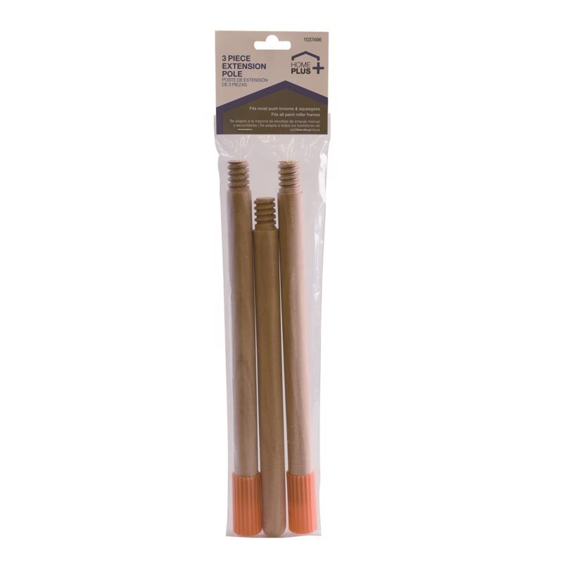 Home Plus 12 in. L X 1-1/4 in. D Wood Extension Pole Brown
