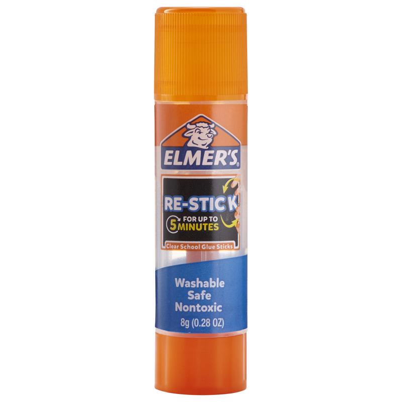 Elmer's Medium Strength Glue Clear Glue Stick 0.53 oz, Pack of 6