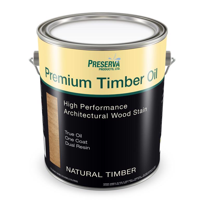 Preserva Wood Premium Transparent Matte Natural Timber Oil-Based Alkyd Penetrating Timber Oil 1 gal, Pack of 4