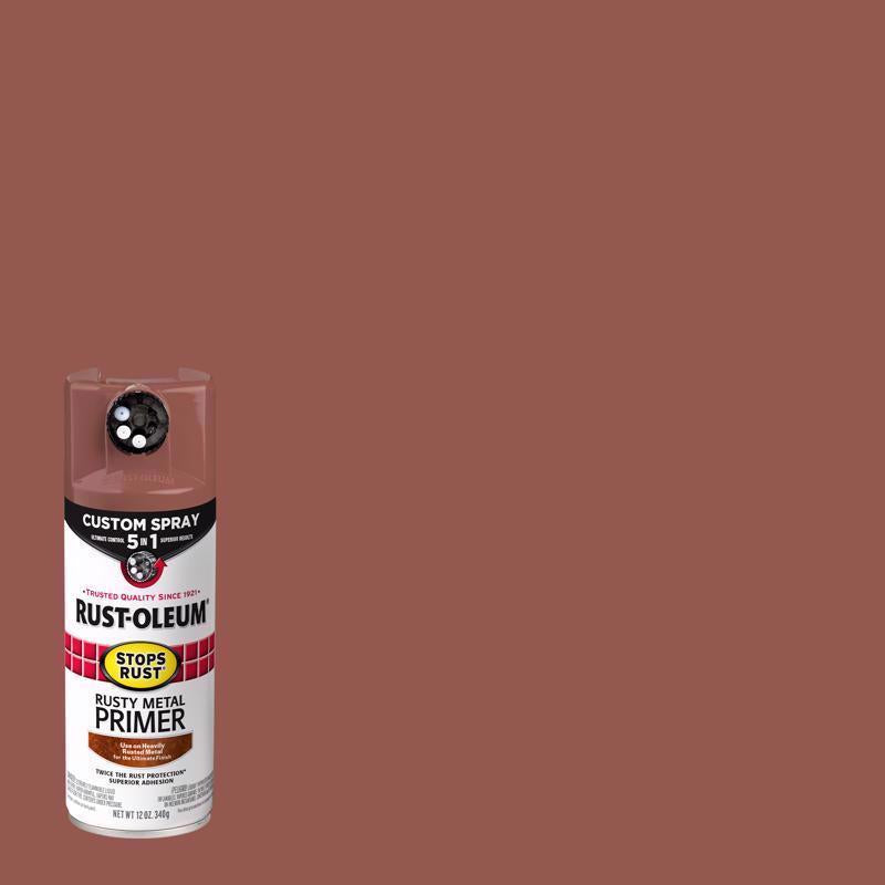 Rust-Oleum Stops Rust Flat Brown Primer Spray 12 oz, Pack of 6