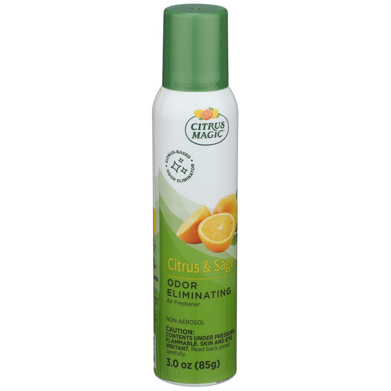 Citrus Magic Citrus and Sage Scent Air Freshener Spray 3 oz Aerosol 1 pk, Pack of 6
