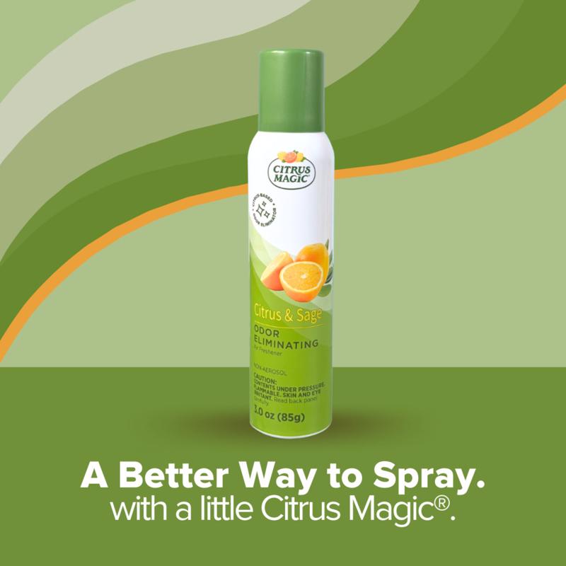 Citrus Magic Citrus and Sage Scent Air Freshener Spray 3 oz Aerosol 1 pk, Pack of 6