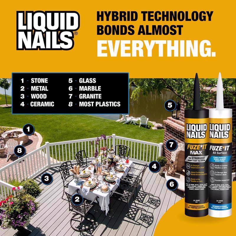 Liquid Nails All Purpose Construction Adhesive 9 oz, Pack of 12