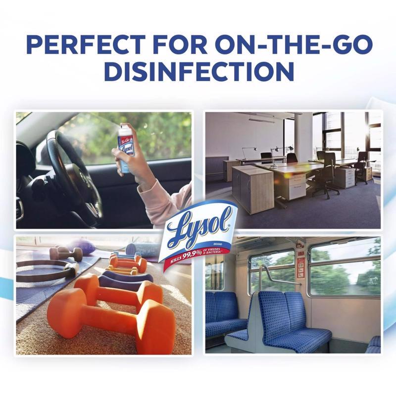 Lysol Crisp Linen Scent Disinfectant 1.5 oz 1 pk, Pack of 12
