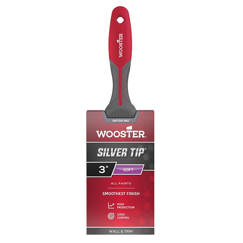 Wooster Silvertip 3 in. Soft Flat Wall Brush, Pack of 6