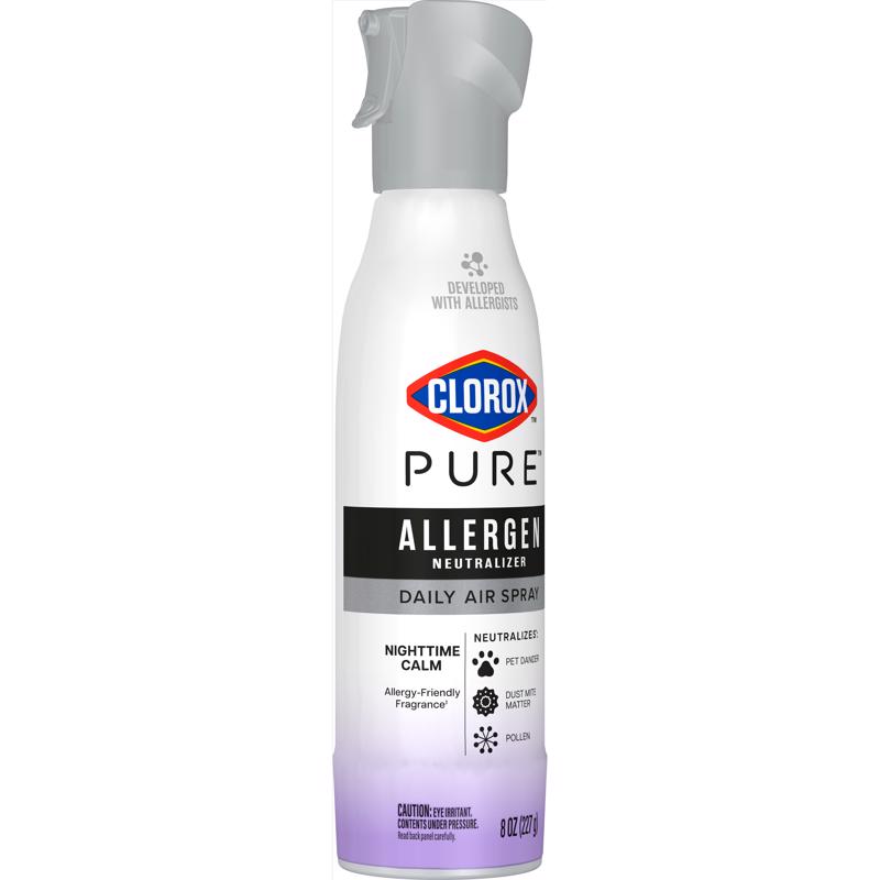 Clorox Pure Nighttime Calm Scent Air Freshener Spray 8 oz Aerosol 1 pk, Pack of 6