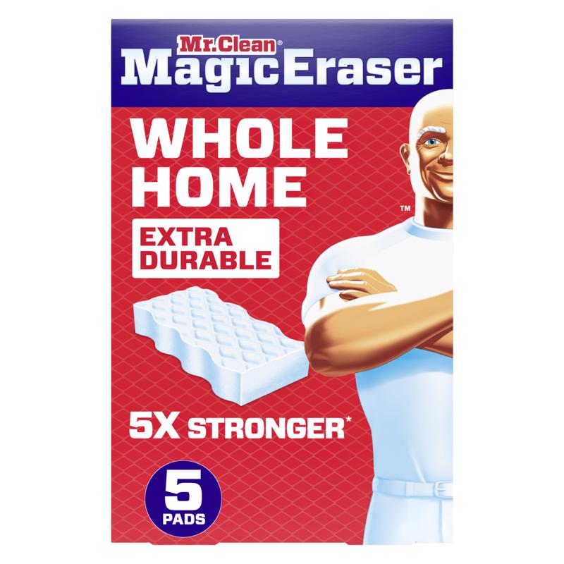 Mr. Clean Whole Home Non-Scratch Magic Eraser For All Purpose 5 pk, Pack of 4