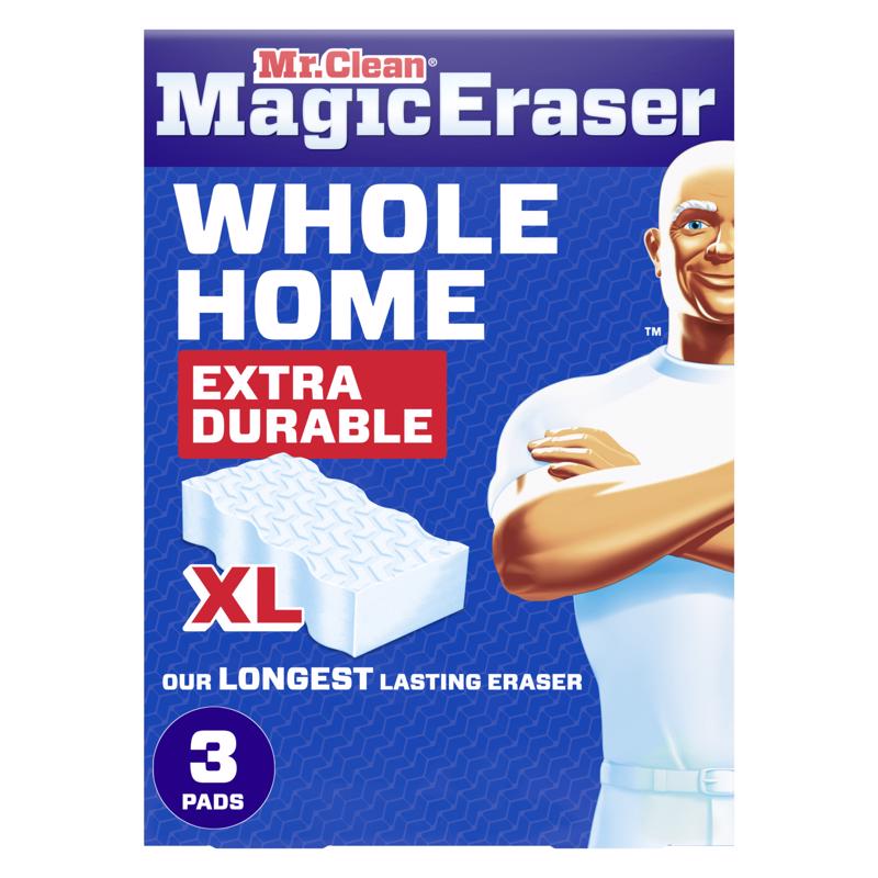 Mr. Clean Whole Home XL Non-Scratch Magic Eraser For All Purpose 3 pk, Pack of 4