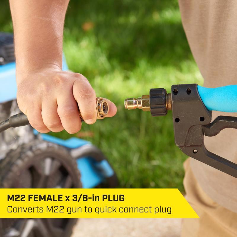 SurfaceMaxx M22 Female x 3/8-in Plug Quick Connect Plug 4500 psi