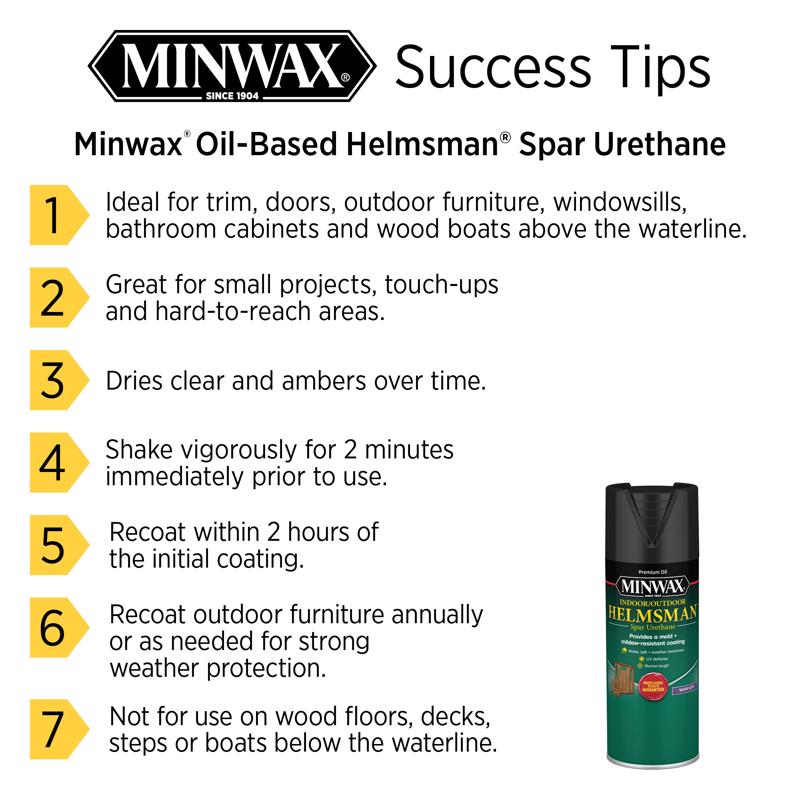 Minwax Helmsman Warm Satin Clear Solvent-Based Spar Urethane 11 oz