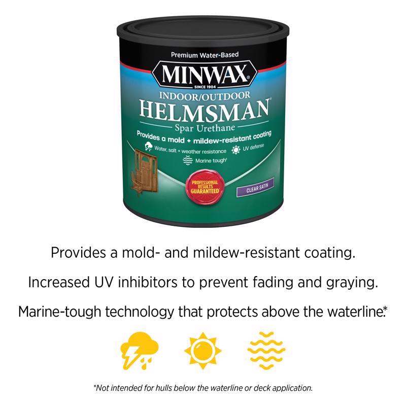 Minwax Helmsman Gloss Clear Water-Based Spar Urethane 1 qt