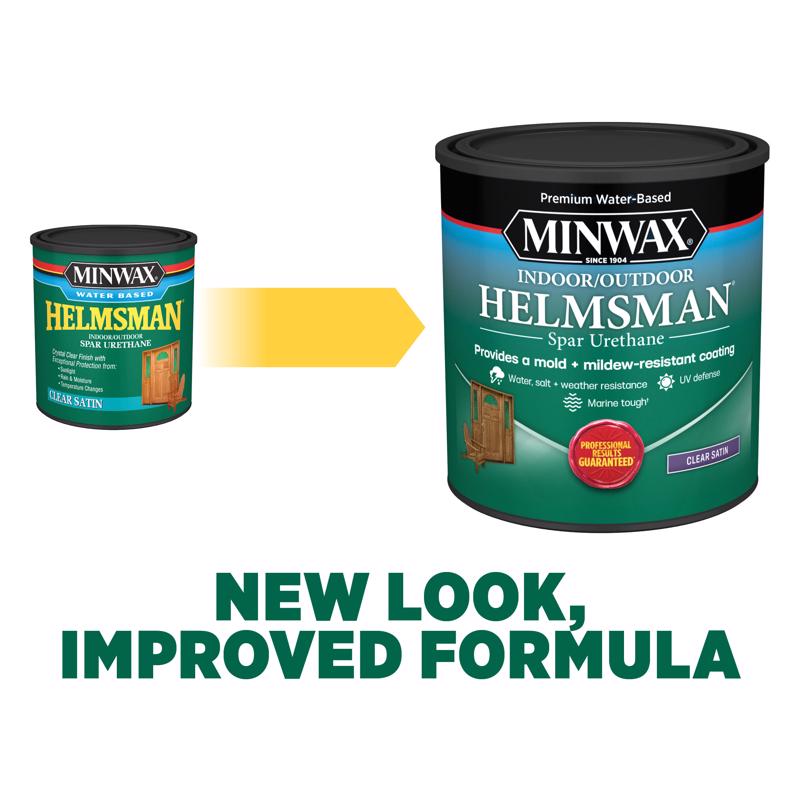 Minwax Helmsman Semi-Gloss Clear Water-Based Spar Urethane 1 qt