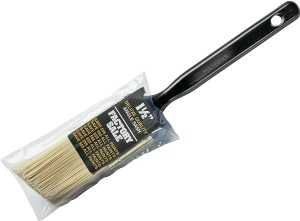 Wooster P3970-1-1/2 Paint Brush, Black/Gold, Solid Plastic Handle, 1-1/2 in W, 2-7/16 in L Bristle, Polyester Bristle