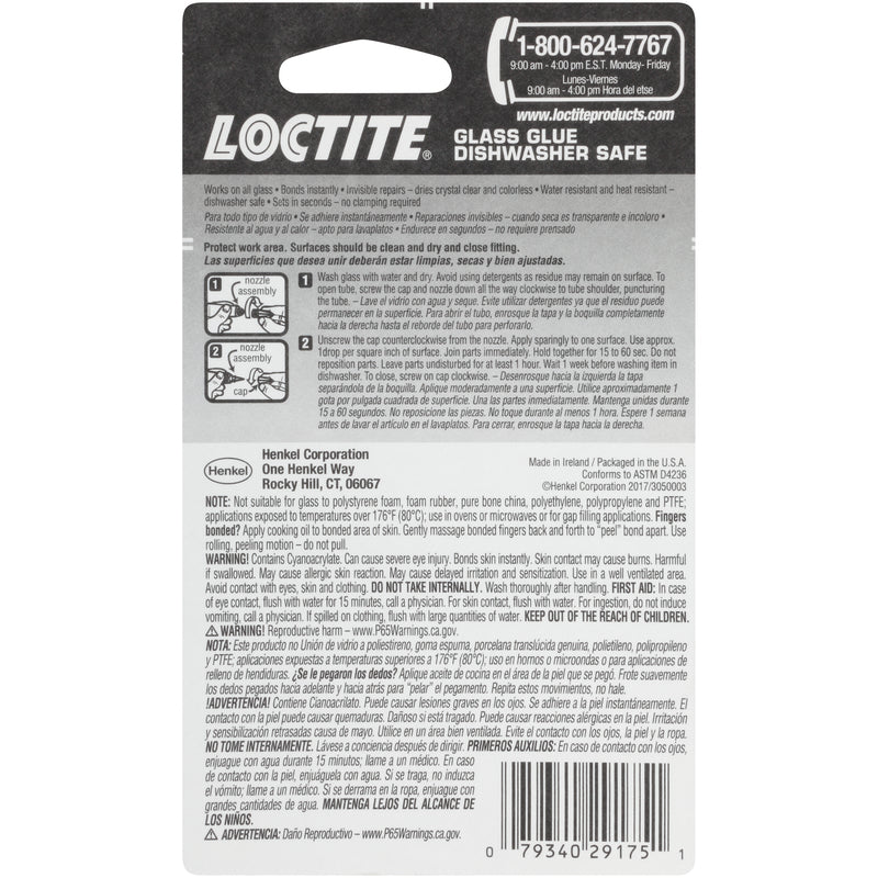 Loctite Glass Glue High Strength Glue Clear Glass Glue 2 gm, Pack of 6