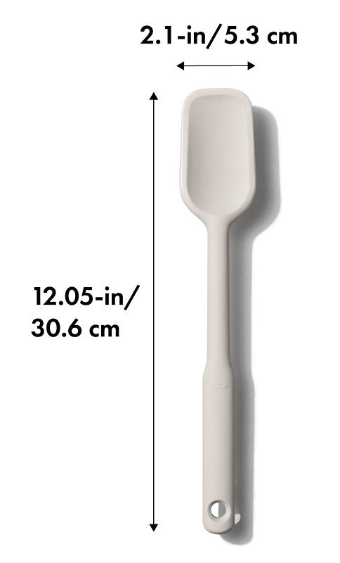 Good Grips 11280600 Spoon Spatula, 2-5/16 in W Blade, 11-3/4 in OAL, Silicone Blade, Black/White