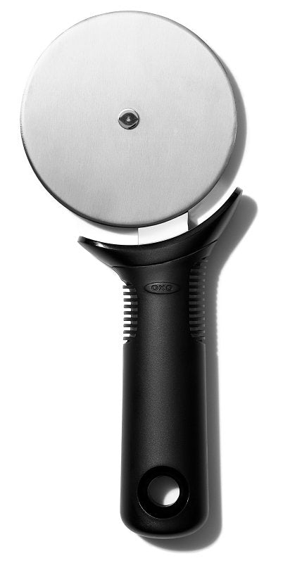 Good Grips 11300900 Pizza Wheel, Stainless Steel Blade, Non-Slip Grip Handle, Dishwasher Safe