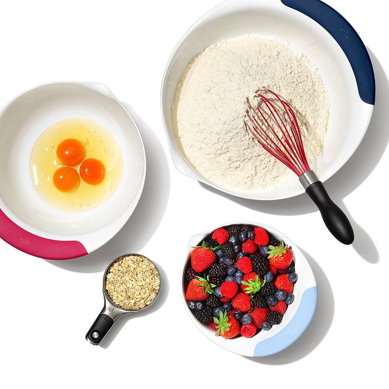 Good Grips 11323100 Mixing Bowl Set, Plastic/Rubber, Assorted