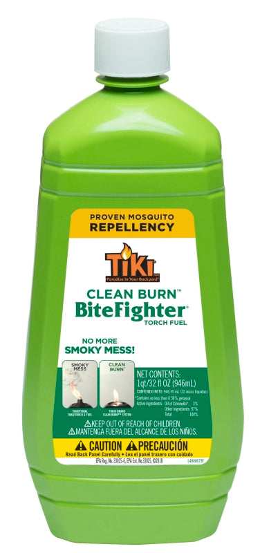 Tiki Bitefighter 1218071 Torch Fuel, Green, Citronella, 32 oz Bottle
