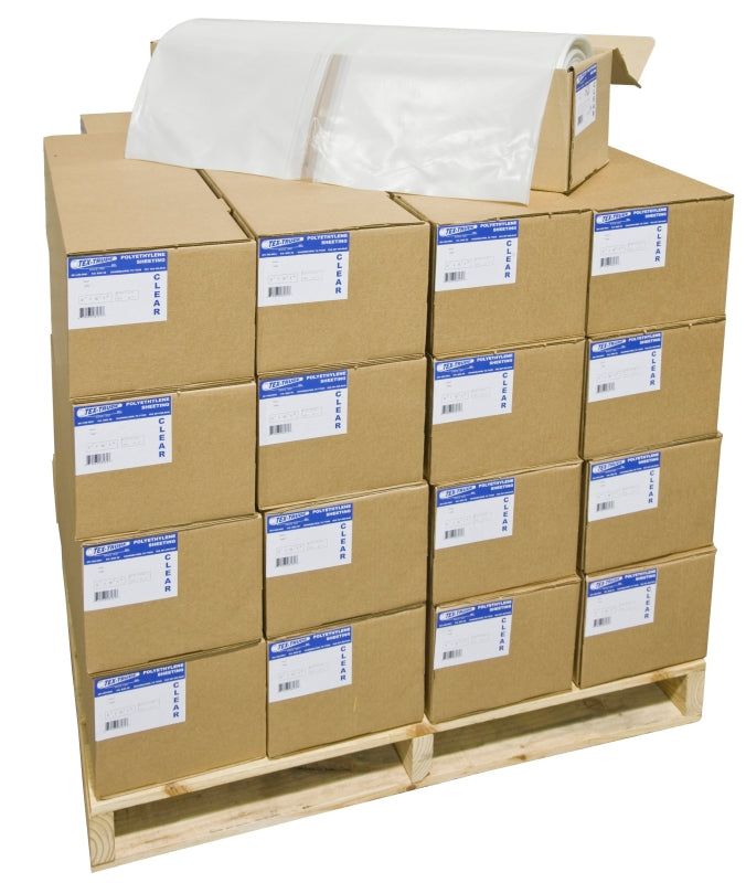 Tex-Trude INV-60-02500C-F Poly Sheeting, 500 in L, 10 ft W, 2 mil Thick, Clear