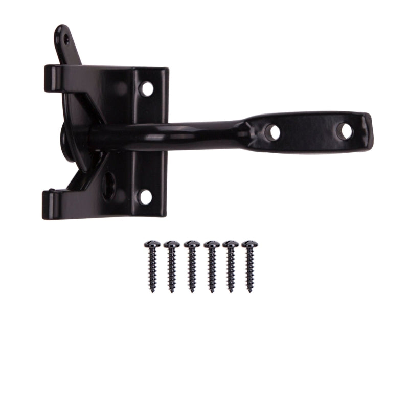ProSource 33140PKB-PS Gate Latch, 5/8 in Bolt Head, 4-1/8 in L Bolt, Steel, Zinc