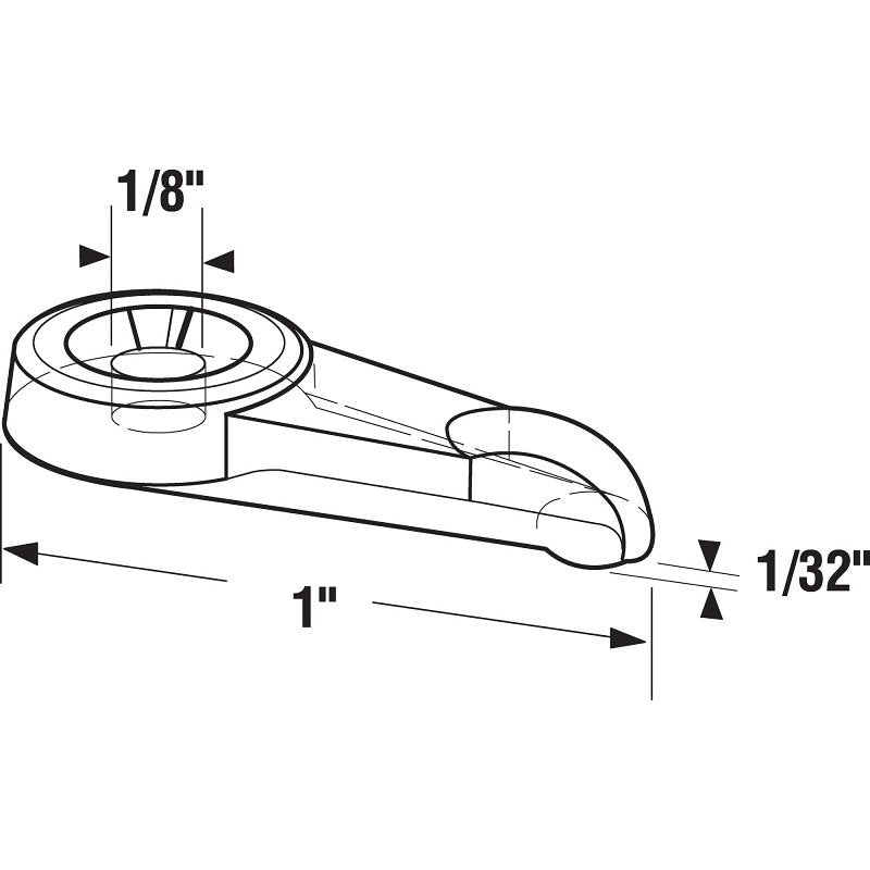 Prime-Line T 8733 Storm Door Panel Clip, Plastic, Clear
