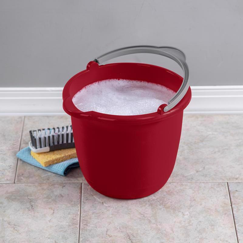 Sterilite 10 qt Bucket Red, Pack of 12