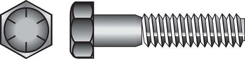 HILLMAN 5/16 in. D X 1 in. L Heat Treated Steel Hex Head Cap Screw 100 pk