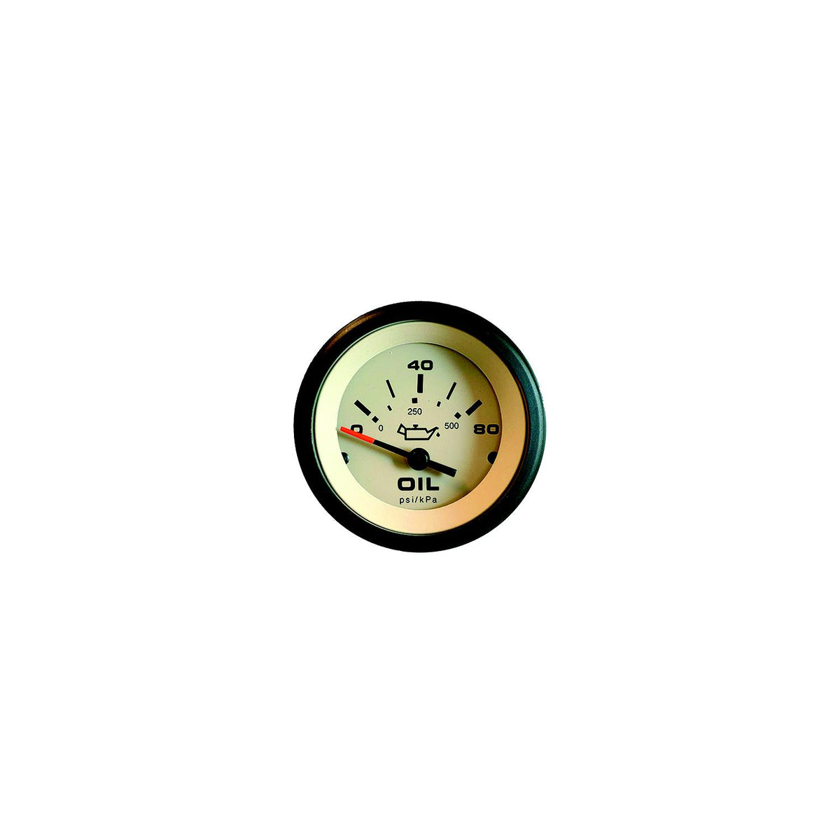 Sierra 59705P Sahara Series 2″ Black & Tan Electric 0-80 PSI Dial Range Oil Pressure Gauge & Requires ″C″ Sender Code