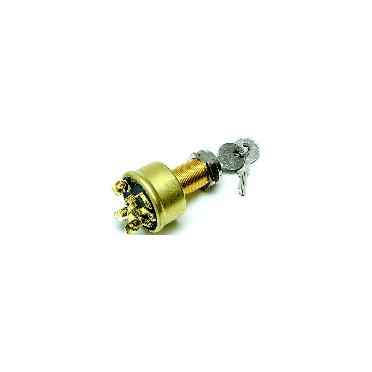 Sierra MP39040 Magneto 3 Position 1 1/8″ Brass 5 Screw Terminal 12V 10 Amp Ignition Starter Switch