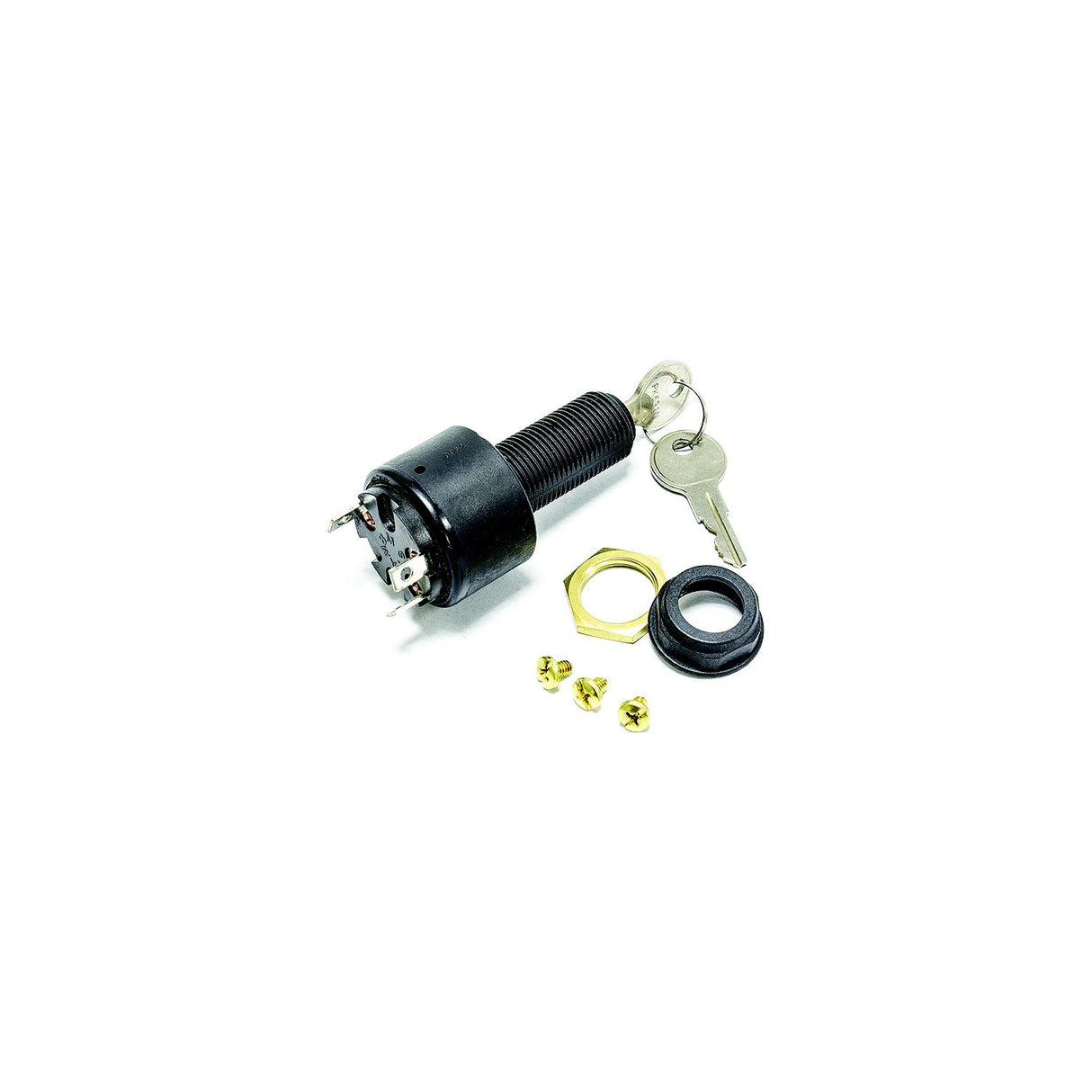 Sierra Conventional 3 Position 1 1/8″ Polyester 3 Screw Terminal 12V 15 Amp Ignition Starter Switch