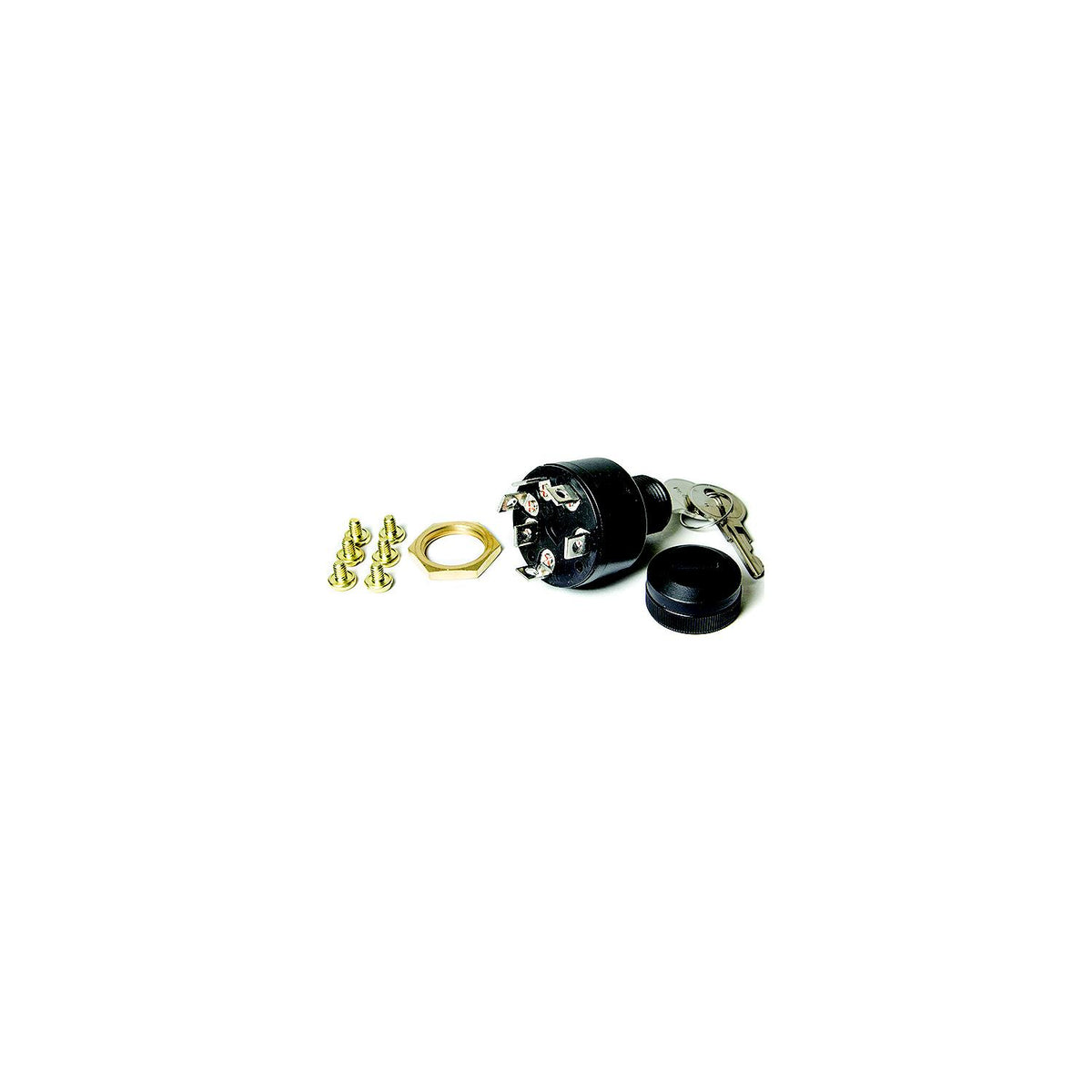 Sierra Magneto 4 Position 5/8″ Polyester 7 Screw Terminal 12V 15 Amp Ignition Starter Switch