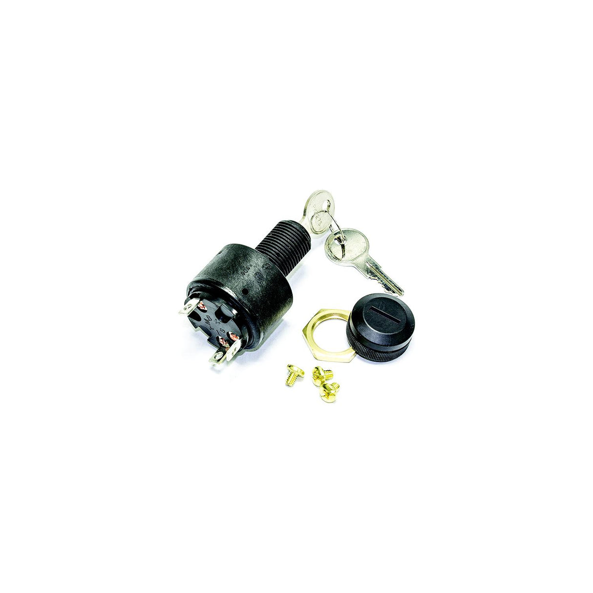 Sierra MP41030 Conventional 3 Position 5/8″ Polyester 3 Screw Terminal 12V 15 Amp Ignition Starter Switch
