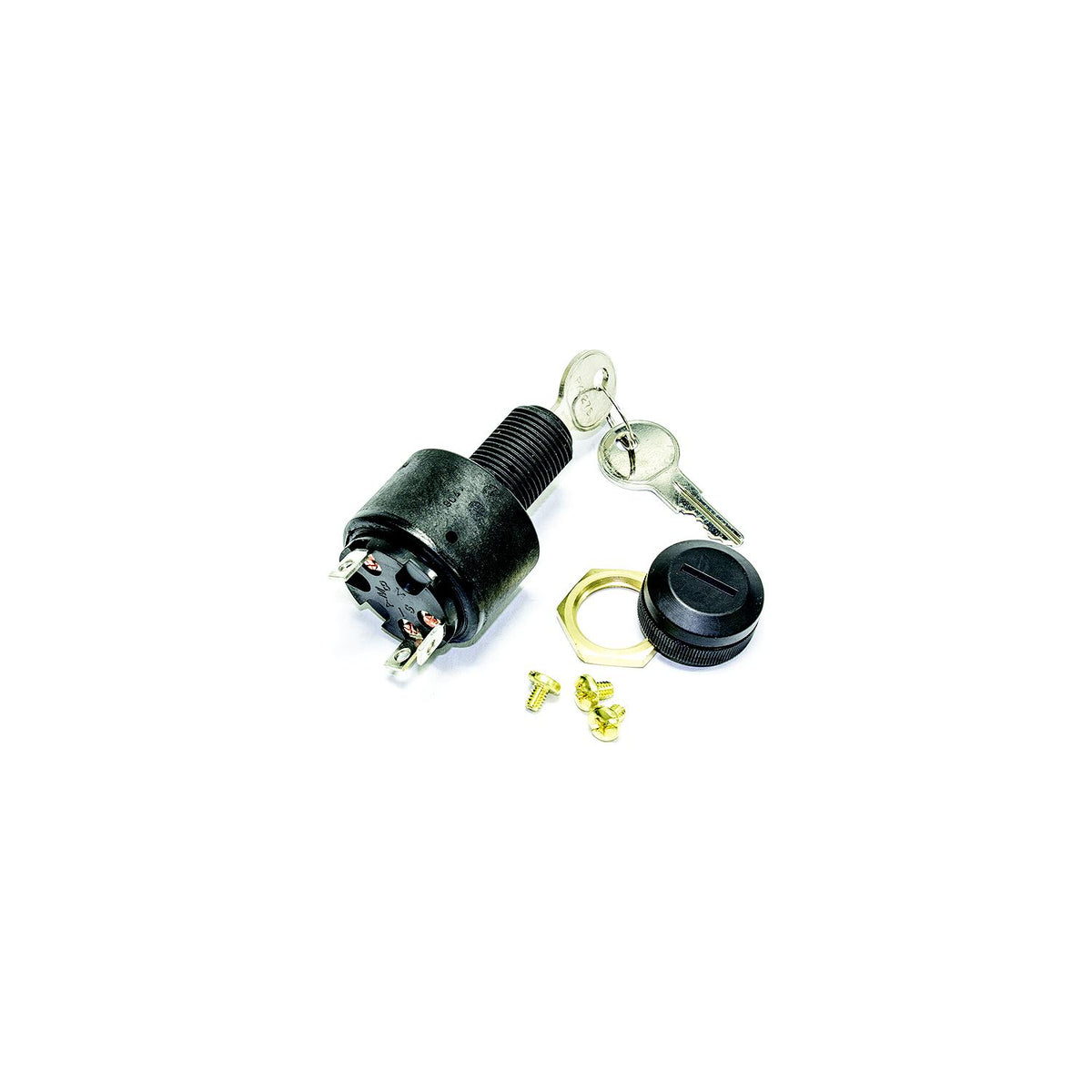 Sierra MP41030 Conventional 3 Position 5/8″ Polyester 3 Screw Terminal 12V 15 Amp Ignition Starter Switch