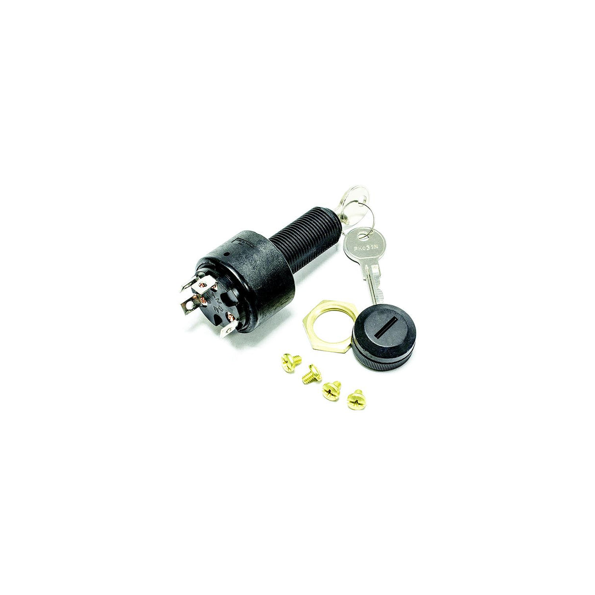Sierra MP41040 Conventional 4 Position 1 1/8″ Polyester 4 Screw Terminal 12V 15 Amp Ignition Starter Switch