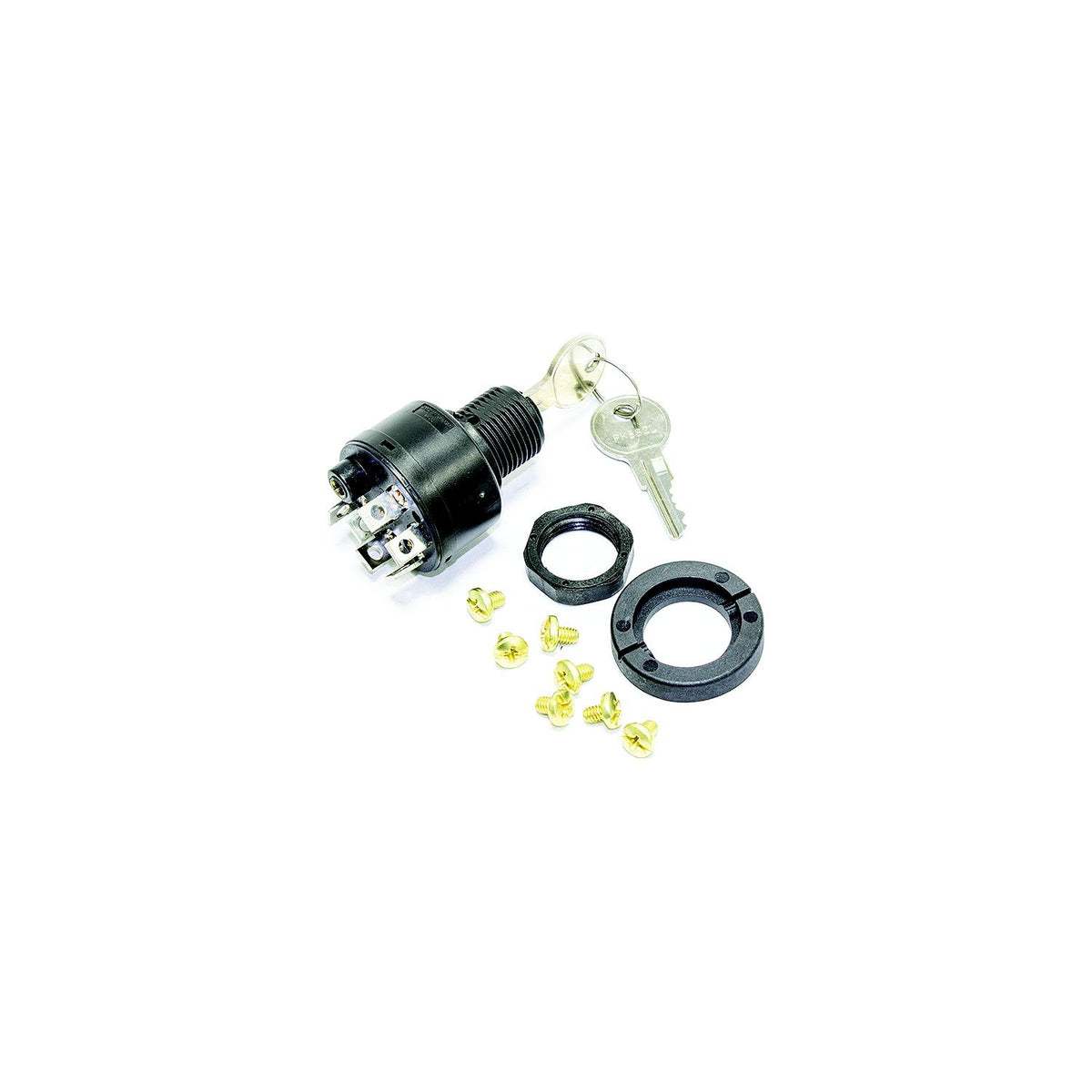 Sierra MP41080 4 Position 5/8″ Polyester 6 Screw 1 Boss Terminal 12V 15 Amp Ignition Starter Switch