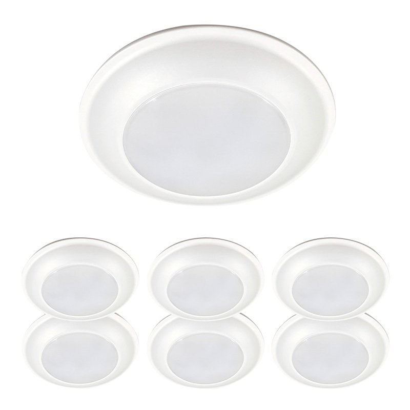 Halo HLS HLS6099501EWH-6BP Surface Light, 132 mA, 120 V, 16 W, LED Lamp, 900 Lumens, 5000 K Color Temp