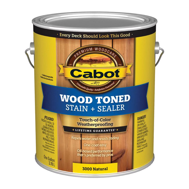 Cabot Wood Toned Transparent Natural Oil-Based Deck and Siding Stain 1 gal, Pack of 4