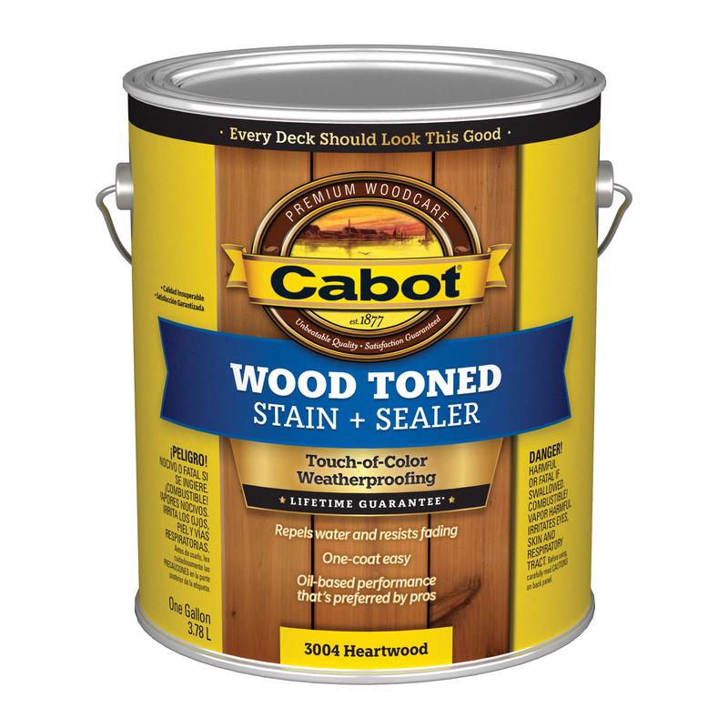 Cabot Wood Toned Transparent Heartwood Oil-Based Deck and Siding Stain 1 gal, Pack of 4