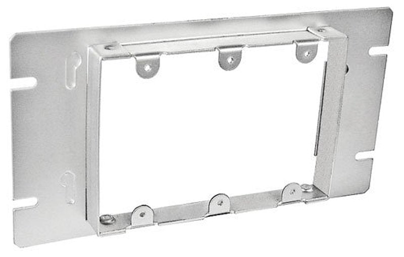 Southwire GBDC-343-UPC Device Ring, 3/4 in L, 4.06 in W, Rectangular, 3-Gang, Steel, Silver, Galvanized