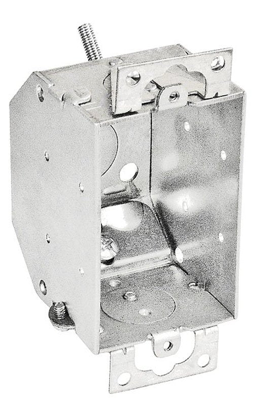 Southwire G601BVR-UPC Switch Box, 1-Gang, 5-Knockout, 1/2 in Knockout, Steel, Silver, Galvanized