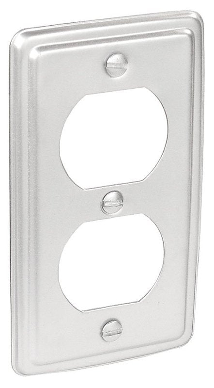 Southwire G19380-UPC Box Cover, 0.21 in L, 2.38 in W, Rectangular, 1-Gang, Steel, Silver, Zinc-Plated