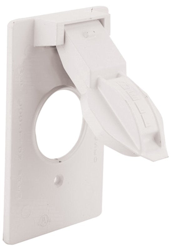 Bell Outdoor 5155-6 Cover, 1-13/32 in Dia, 4-9/16 in L, 2-13/16 in W, 1-Gang, Aluminum, White, Powder-Coated