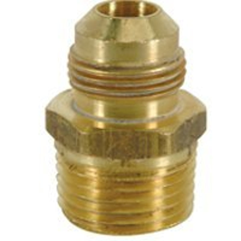 BrassCraft 2294M Series FRC13-6-8 Adapter, 3/8 x 1/2 in, OD Tube x MIP, Brass, Rough, 3/8 in OD