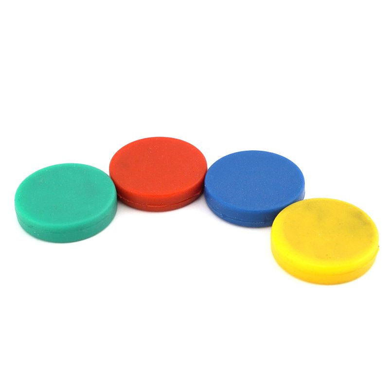 Magnet Source 07791X144DSP Magnet, 0.5 lb Pull Force, Rubber, Assorted, 1 in Dia, Pack of 144