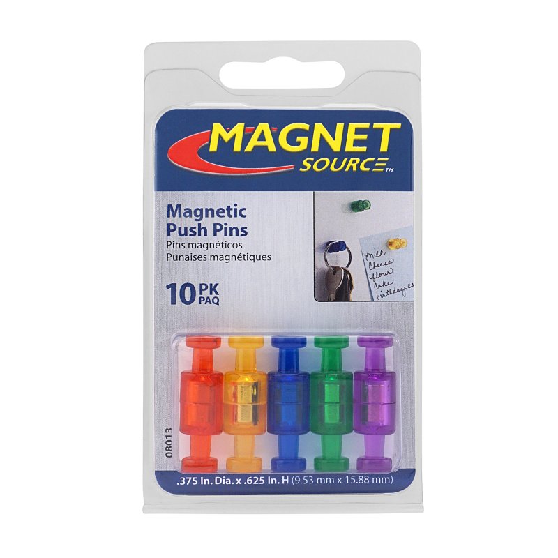 Magnet Source 08013 Posting Magnet, 3/8 in Dia, Blue/Green/Purple/Red/Yellow